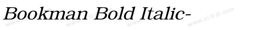 Bookman Bold Italic字体转换